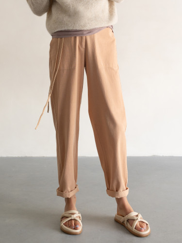 Wide woven pants