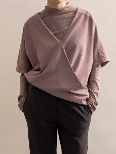 Two-way lyocell top s/s